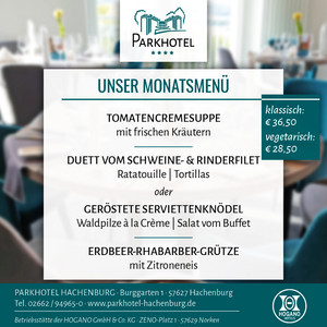 Menü des Monats